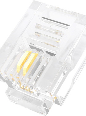 山泽 SJT-32100 电话水晶头6P2C RJ11电话线水晶头 100个/盒 包邮