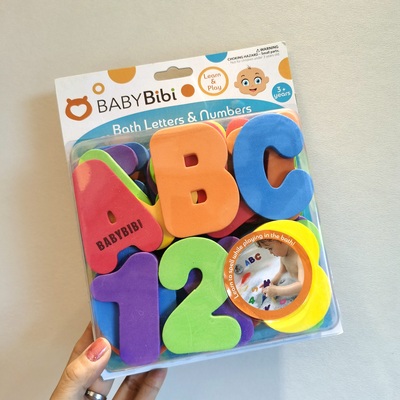 英文字母数字漂浮洗澡贴片玩具