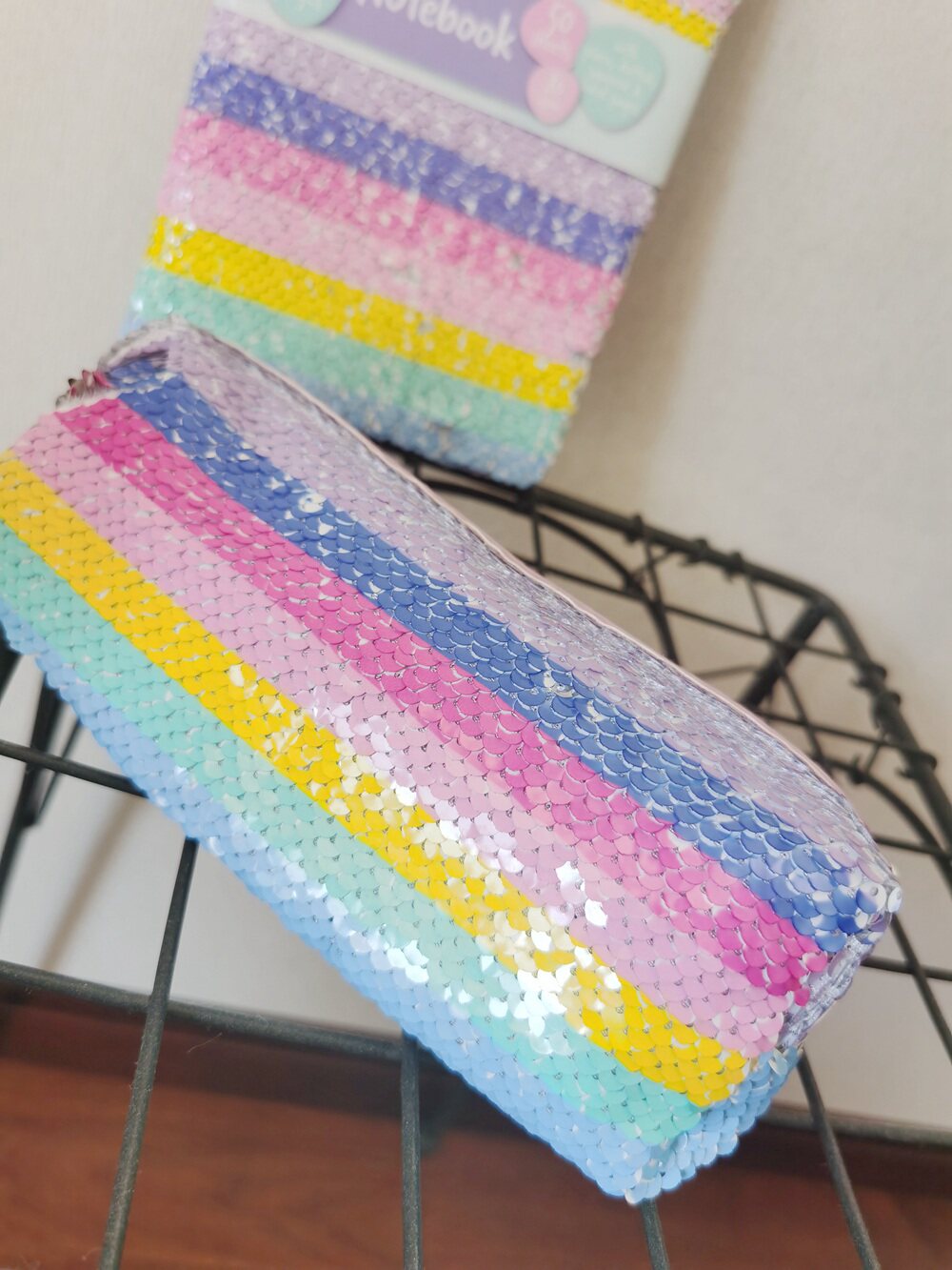 대외 무역 유럽과 미국 규모의 스팽글 펜 가방 노트북 문구 인어 마카롱 소녀와 어린이 메이크업 보관 가방