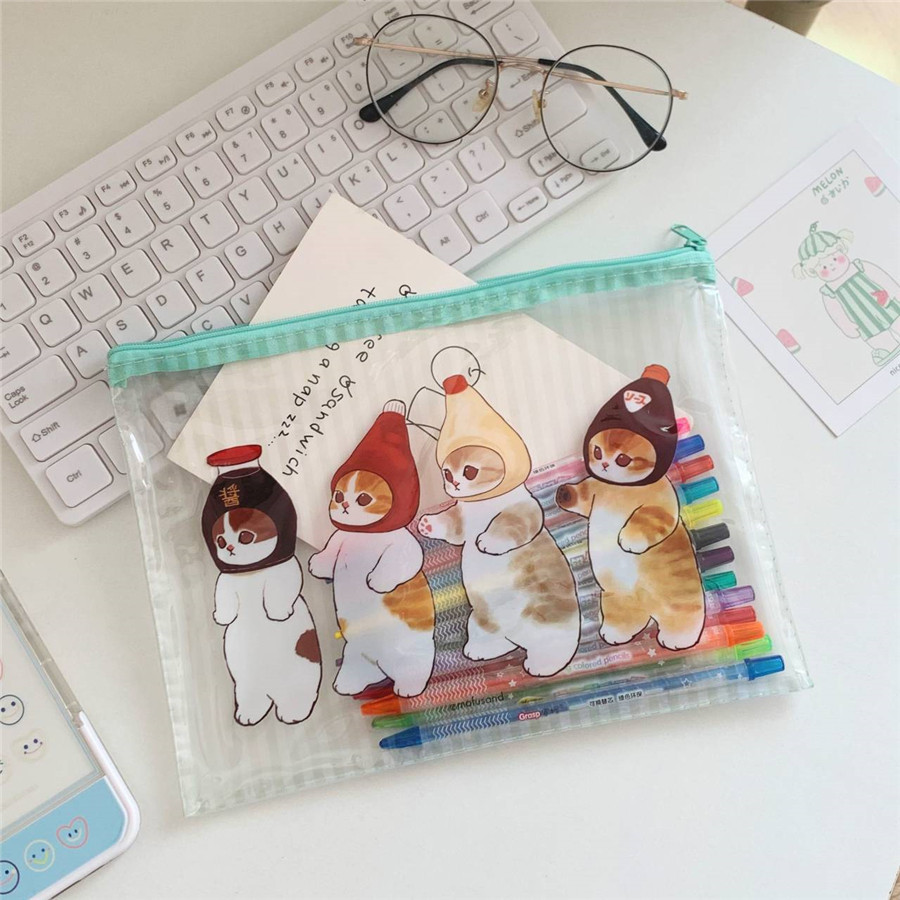 鲨鱼猫炸虾猫mofusand小海豹拉链袋收纳袋票据收纳包,文具电教/文化用品/商务用品,文件袋/资料袋/试卷收纳袋,淘宝优惠券,粉丝福利购,淘宝优惠卷