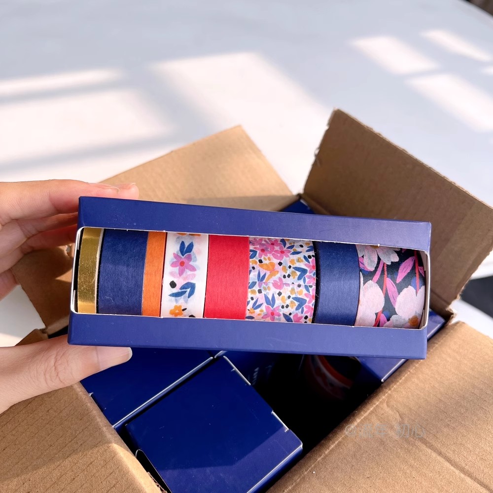8卷厚彩色手帐高品质和纸胶带