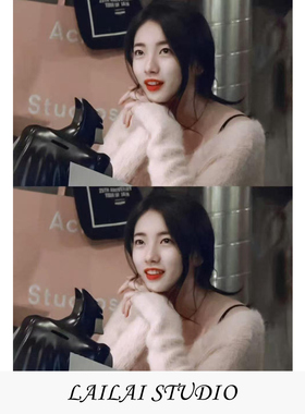 软糯宽松慵懒毛衣女秋冬新款粉色温柔风气质V领套头水貂毛针织衫