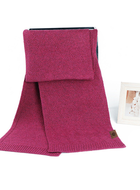 羊毛围巾男女士秋冬季韩版长款时尚百搭保暖加厚围脖针织毛线披肩