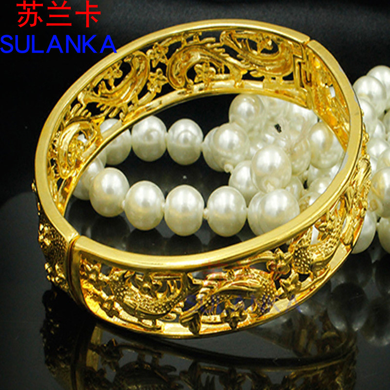 镀黄金手镯女镂空花喜鹊新娘镯子宽镀金手环按扣镀沙金婚庆首饰品,饰品/流行首饰/时尚饰品新,手镯,淘宝优惠券,粉丝福利购,淘宝优惠卷