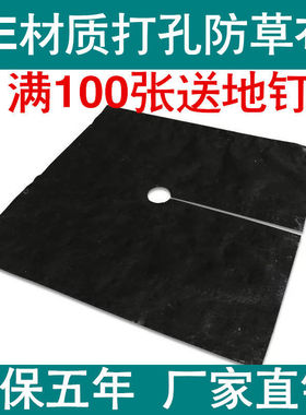 切片打孔地布防草布除草膜农用果园黑色抑草布园林保湿抗老化盖草