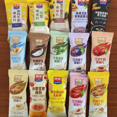 包邮西麦牛奶燕麦片营养早餐高钙豆浆谷物原味各种口味约30克