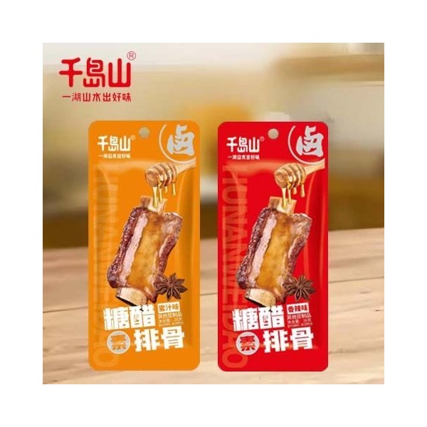包邮千岛山糖醋素排骨蜜汁香辣素食豆制品网红解馋零食