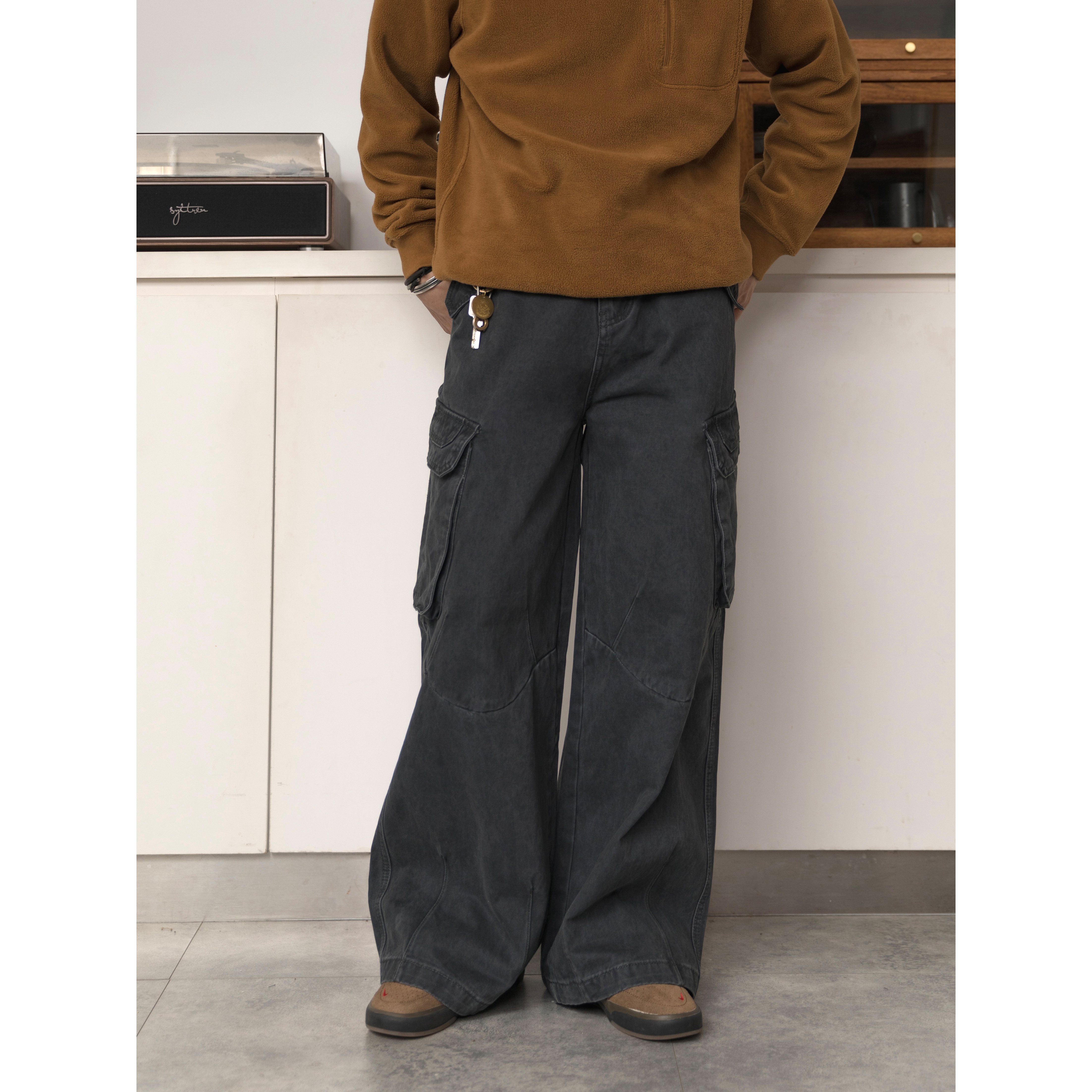 美式复古解构多口袋工装裤