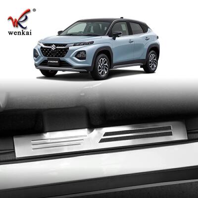 适用于铃木Fronx改装内置防擦迎宾踏板 不锈钢内门槛条装饰亮条