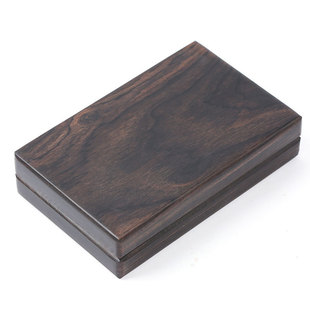 紫光檀实木烟盒木质侧翻粗烟10支装 红木烟盒
