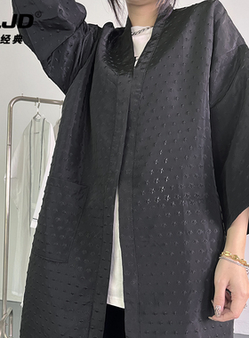 网红新理发店客服美发客袍剪发和服发廊烫染发顾客衣客袍定制LOGO