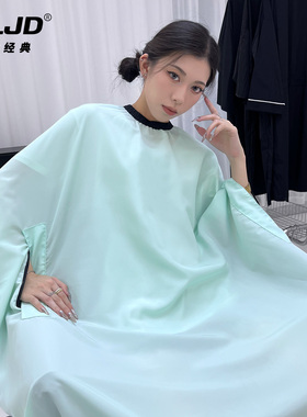 加长网红潮美发围布发廊专用高档理发店剪头发高档不沾发定制logo