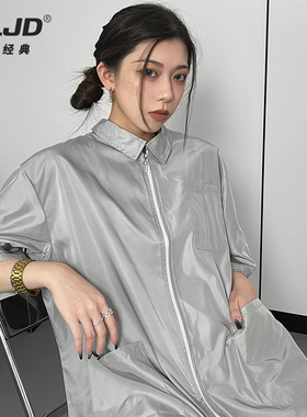 高档不沾发美发工作服发廊剪发中小工服理发宠物店防静电宽松围裙