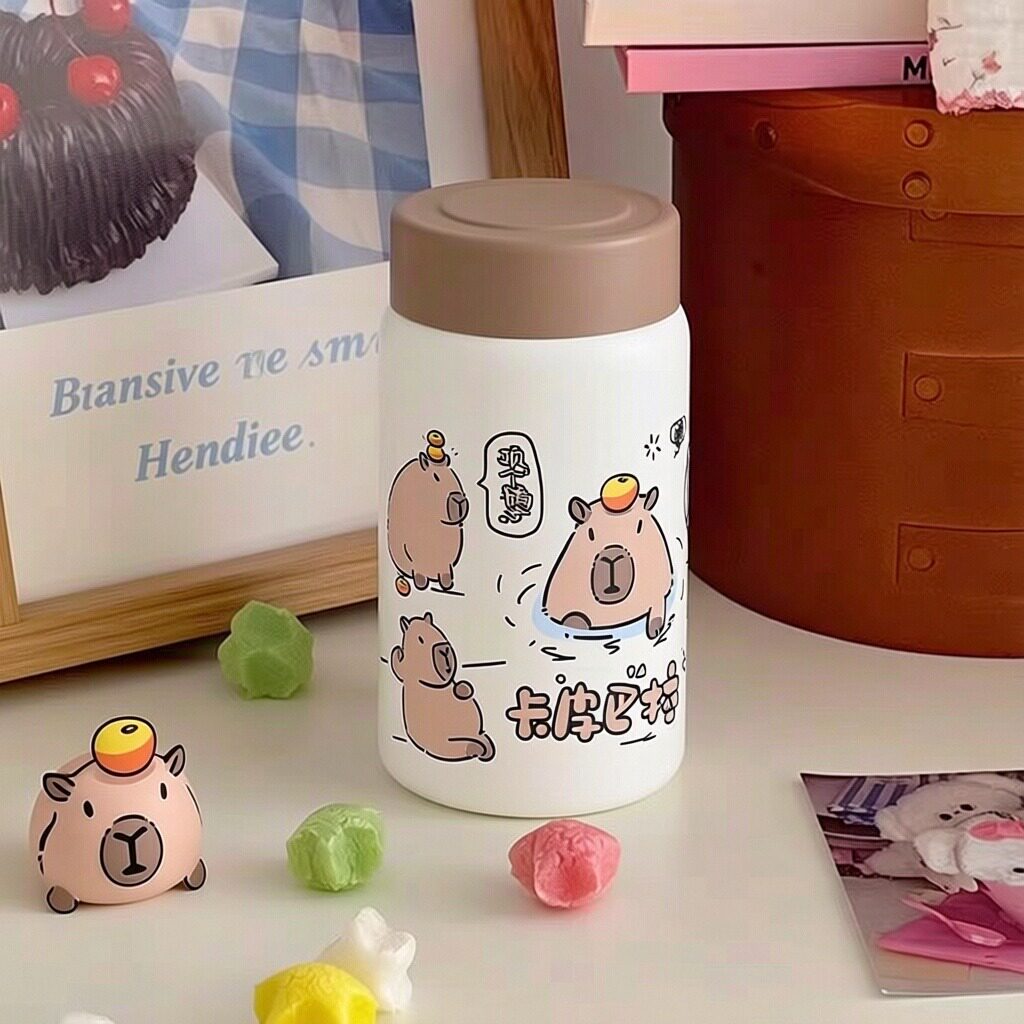 高颜值可爱卡通卡通小猪保温杯女生可爱小巧卡通动物水杯便携水杯