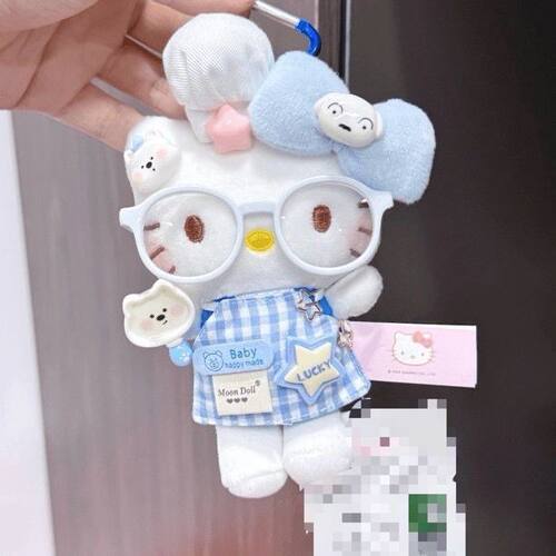 可爱购物kitty猫咪挂件包包公仔毛绒玩偶钥匙扣围裙挂饰送人礼物
