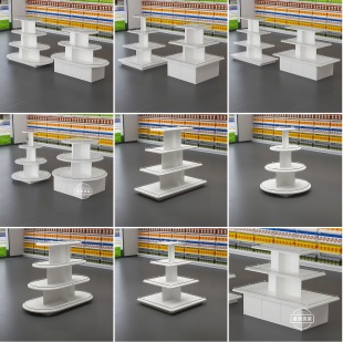 中岛柜超市货架展示架流水台中岛展示柜堆头展示架饮料文具货架