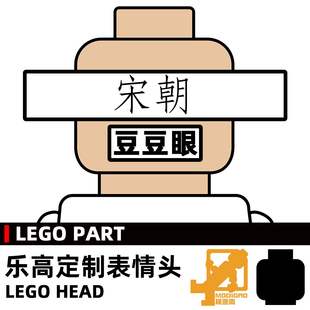 模迪高 LEGO乐高积木第三方人仔 小人表情头定制 明朝 大明风华朱