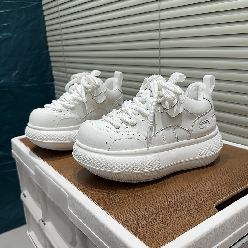 2026春新款松糕厚底胖丁面包鞋女真皮小个子增高休闲运动老爹鞋潮,女鞋,时尚休闲鞋,淘宝优惠券,粉丝福利购,淘宝优惠卷