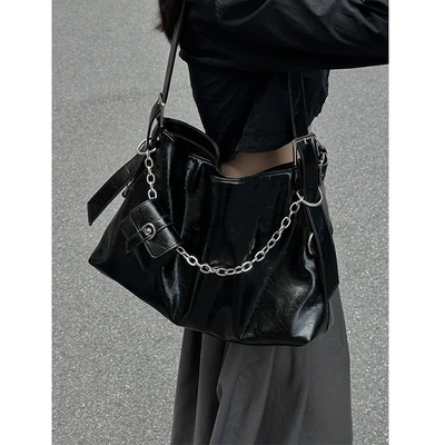 大容量辣妹通勤托特包链条斜挎包
