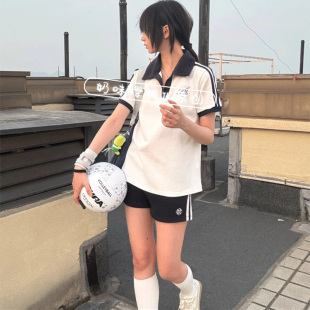 原创jk制服套装日系学院风体操服校供感显瘦运动刺绣上衣短裤套装