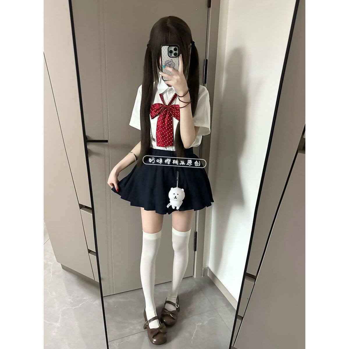 学院风jk衬衣白衬衫上衣女夏季