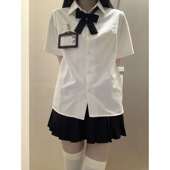上衣学院风衬衣套装 日系新款 女学生显瘦百搭基础款 衬衫 jk制服短袖
