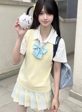 jk柚月格裙半身裙制服套装女夏季