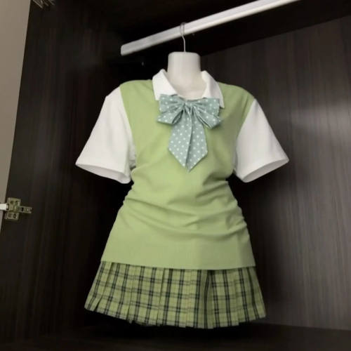 JK制服套装小青梅jk格纹百褶短裙