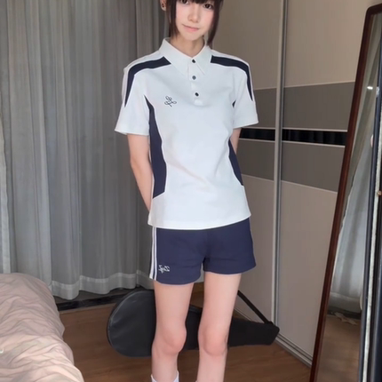 体操服休闲运动jk制服套装女学生夏新款正版原创短袖短裤两件套