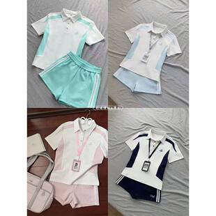 日系JK制服运动原创体操服套装春夏学院休闲polo衫短裤上衣排球服