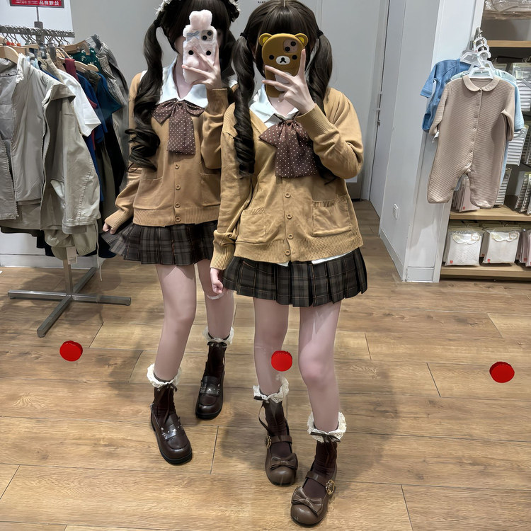 焦糖JK制服开衫套装日系原创正版
