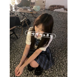 校供感小田绫jk原创正版格裙百褶裙子女夏季日系学院风JK制服套装