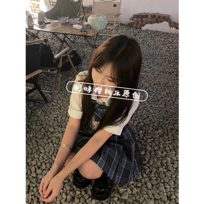 小田绫jk原创正版格裙百褶裙子女
