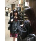 原创JK制服针织衫 衬衣 玄格裙短裙套装 毛衣外套秋冬学院风衬衫 长袖