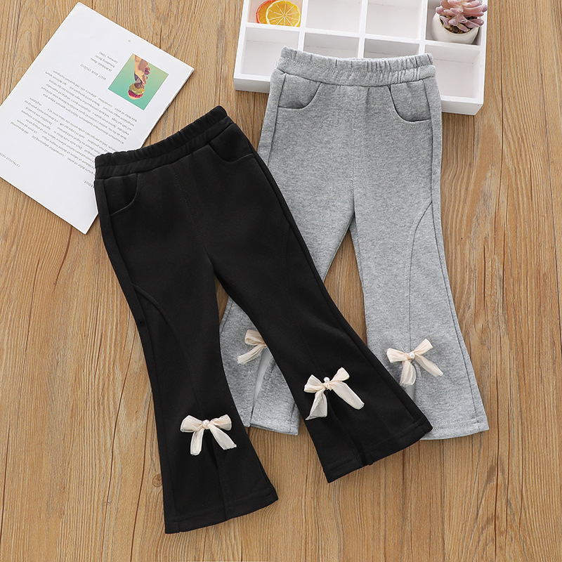 女童春秋外穿休闲喇叭裤