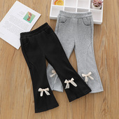 子春装 女孩休闲长裤 外穿2026新款 喇叭裤 潮洋气中小童韩版 女童裤