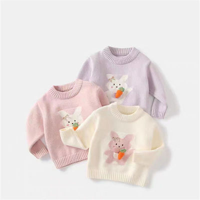 女童毛衣秋冬装2025新款洋气儿童公主上衣婴儿宝宝针织打底衫冬季