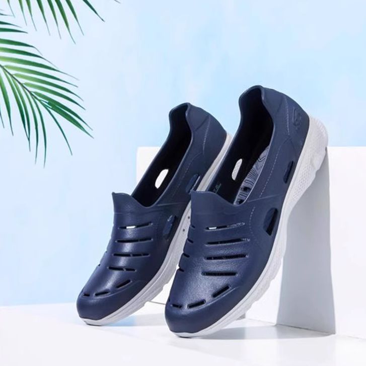 Skechers斯凯奇X男士包头凉鞋夏季透气洞洞鞋一脚蹬涉水鞋54271