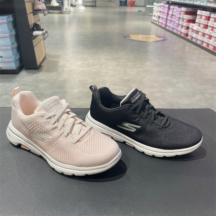 Skechers斯凯奇女鞋新款轻便减震一脚套便休闲运动健步鞋 124242