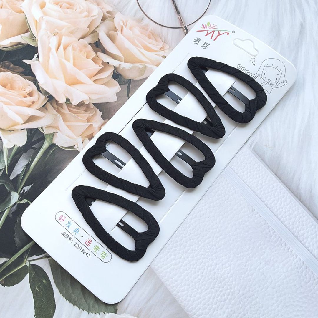 黑色镂空缠布发夹韩版简约