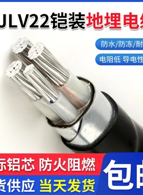 国标YJLV22铠装铝芯345芯35 50 70 95 120 185平方三相电线电缆线