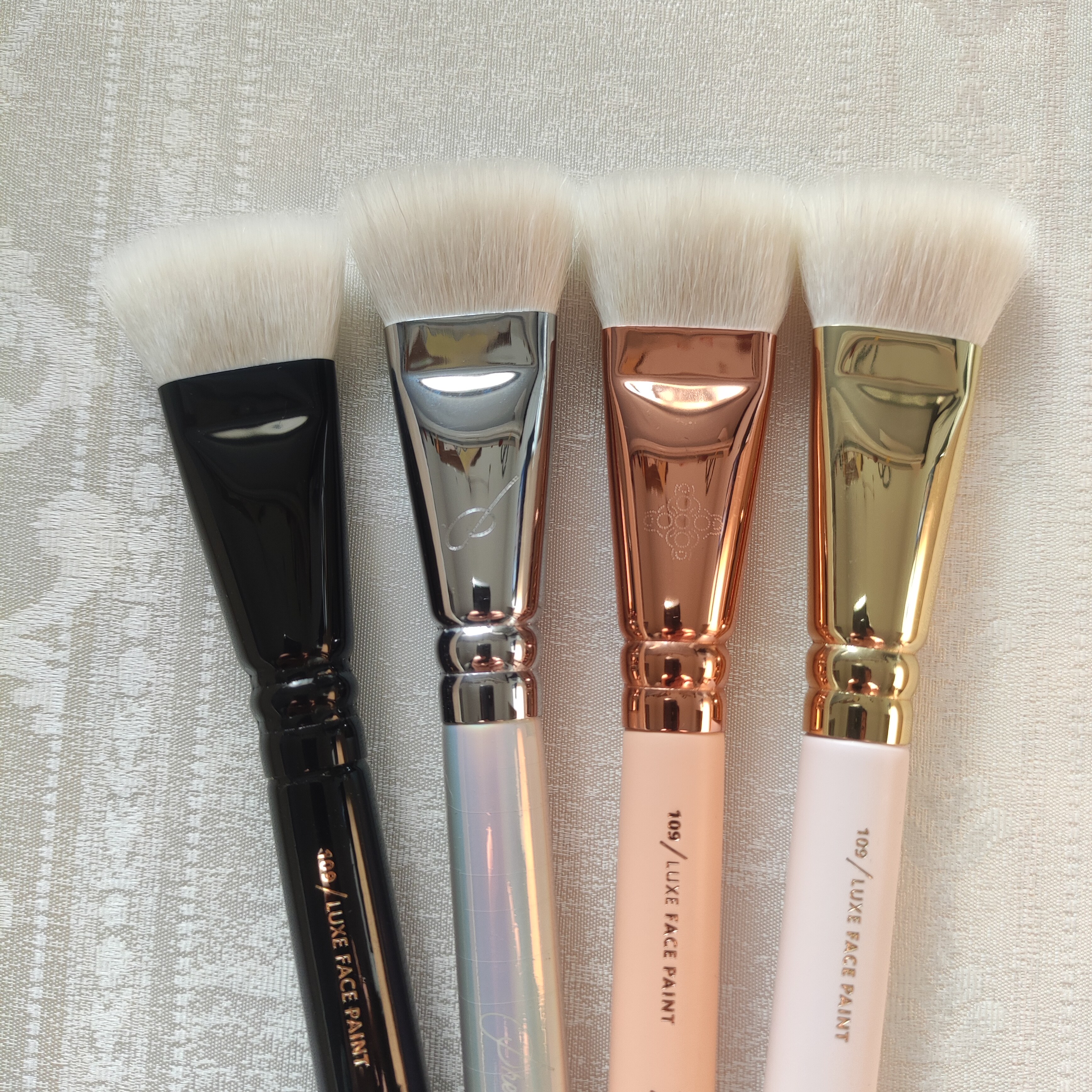 #109平头山羊毛修容刷腮红刷提亮刷铜管化妆刷