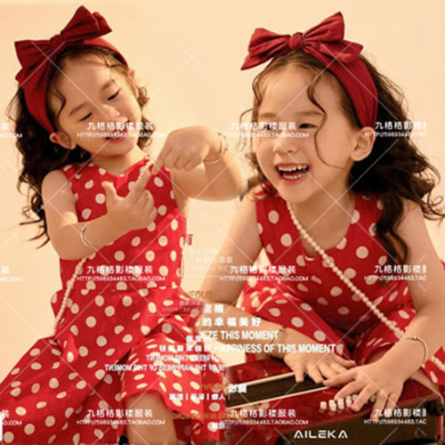 怀旧复古8090年代港风演出服女童连衣裙子舞台走秀幼儿园比赛服装