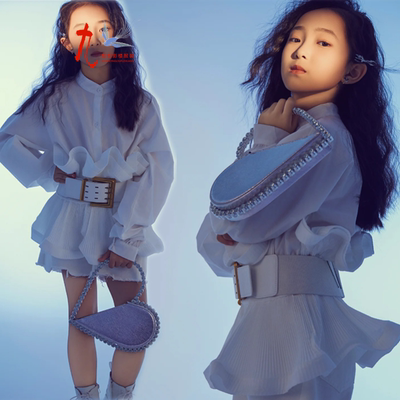 少儿模特T台大赛MOKA女童礼服舞台走秀比赛演出服表演儿童服装潮