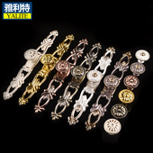 欧式 简约复古柜门拉手仿古铜橱柜抽屉把手青古铜单孔衣柜家具拉手