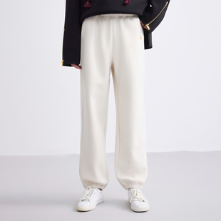 松紧腰加绒加厚保暖毛呢休闲束脚休闲裤 新款 2025年冬季 衣唱衣合