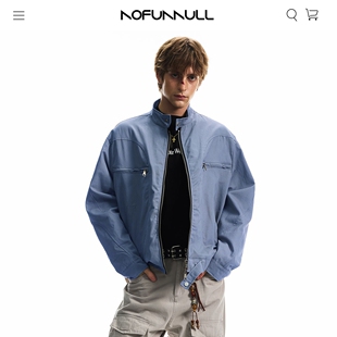 美式 复古哈灵顿解构夹克男宽松百搭纯棉情侣外套潮 春季 NOFUNNULL