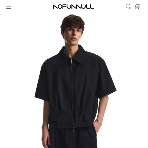 NOFUNNULL美式cleanfit垫肩衬衫