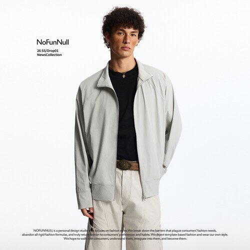 NOFUNNULL美式休闲立领防晒服男