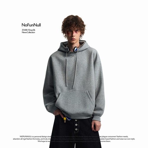 NOFUNNULL400g重磅挺括连帽卫衣
